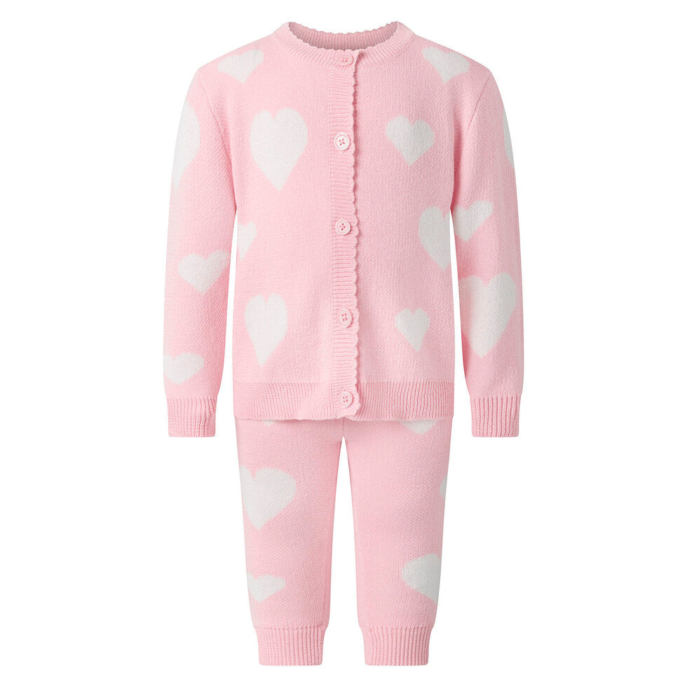 Heart Knit Cardigan & Leggings Set Rachel Riley US