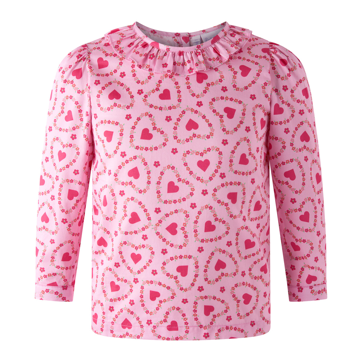 Floral Heart Frill Blouse Rachel Riley US