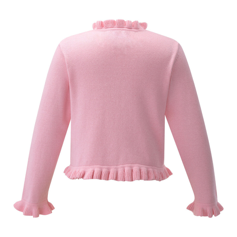 Eloise Pink Embroidered Cardigan Rachel Riley US