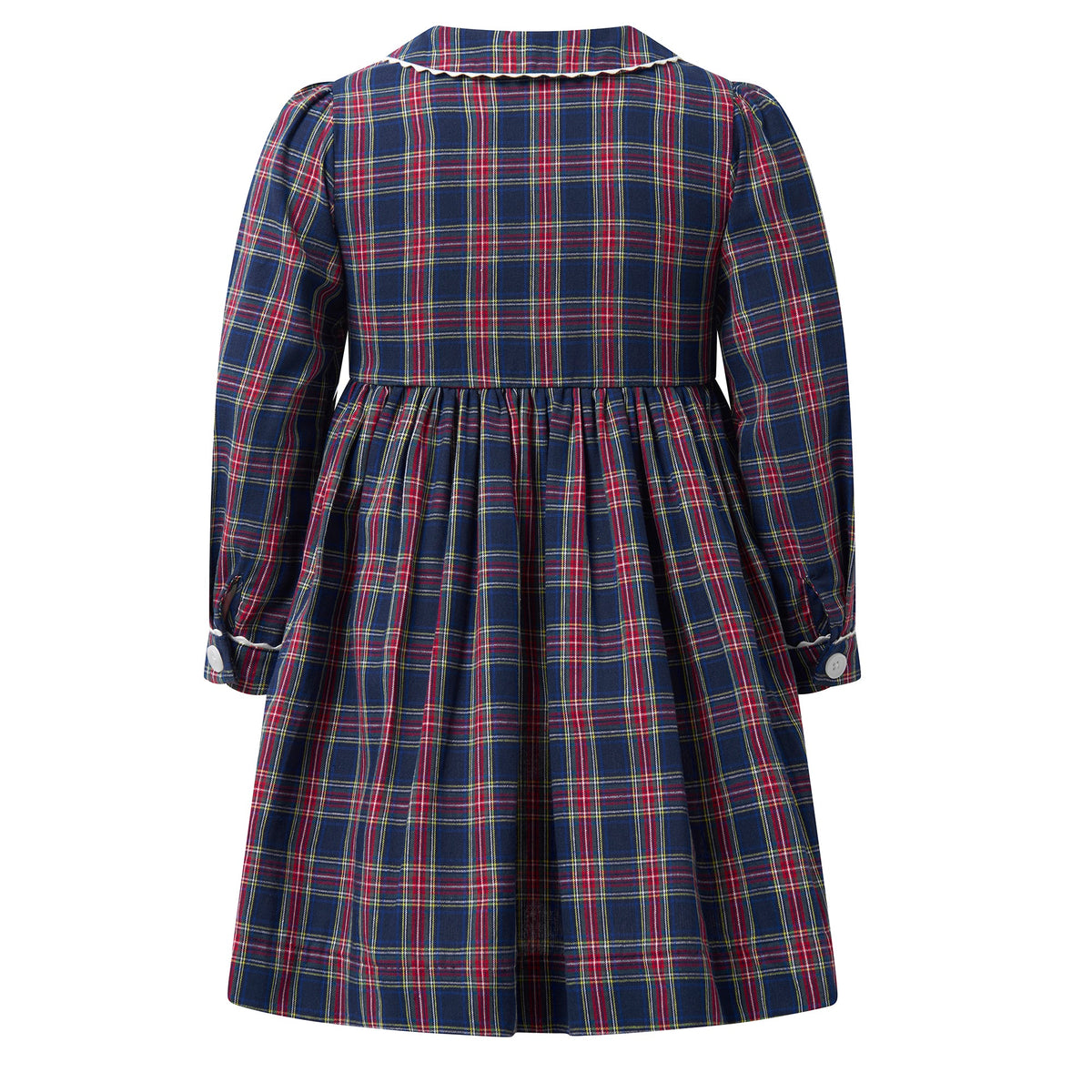 Navy Tartan Button-Front Dress Rachel Riley US