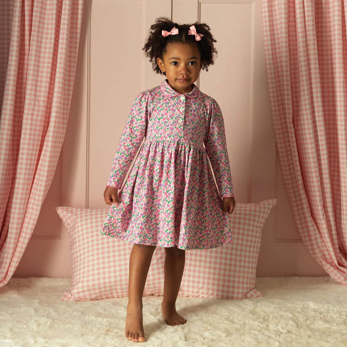 Pink Daisy Jersey Dress Rachel Riley US