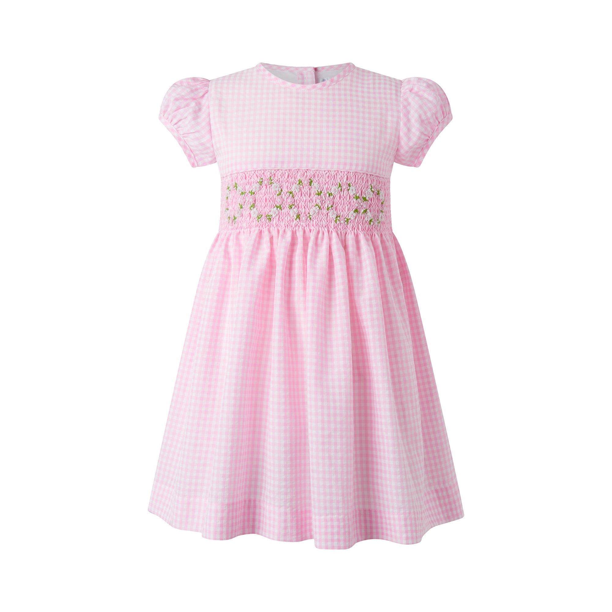 chinese dress ladies Gingham Smocked Dress 8Y