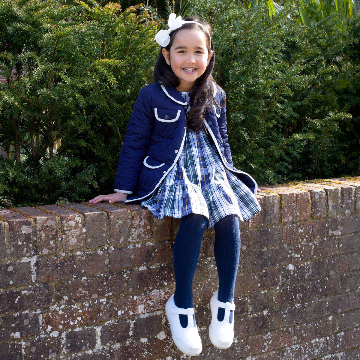 Navy Two-tone Quilted Jacket