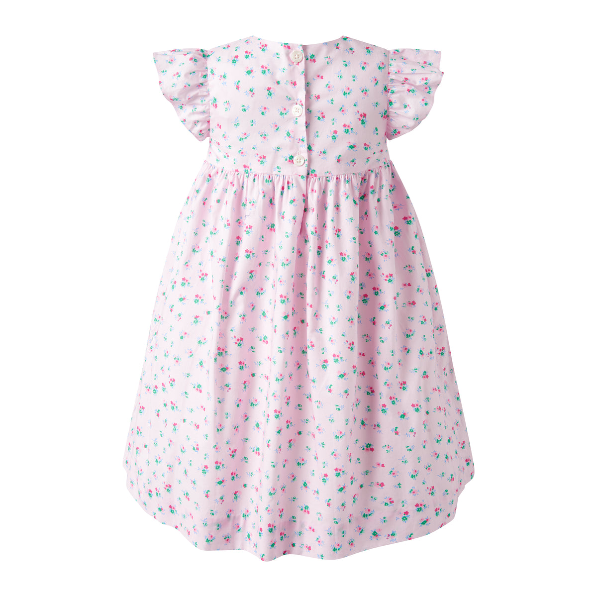 Flutter Sleeve Floral Smocked Dress Rachel Riley US