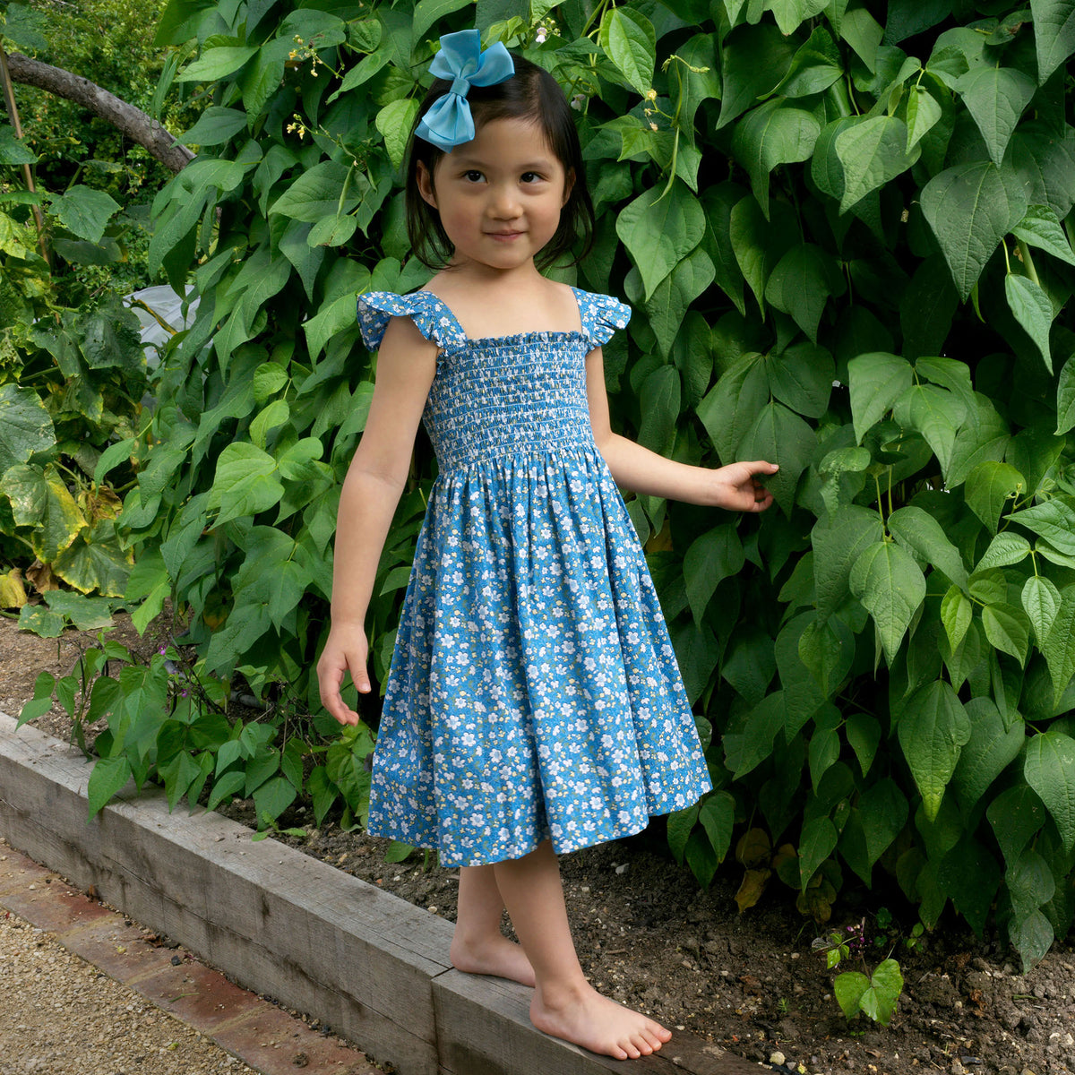 Ditsy Daisy Ruched Dress Rachel Riley US