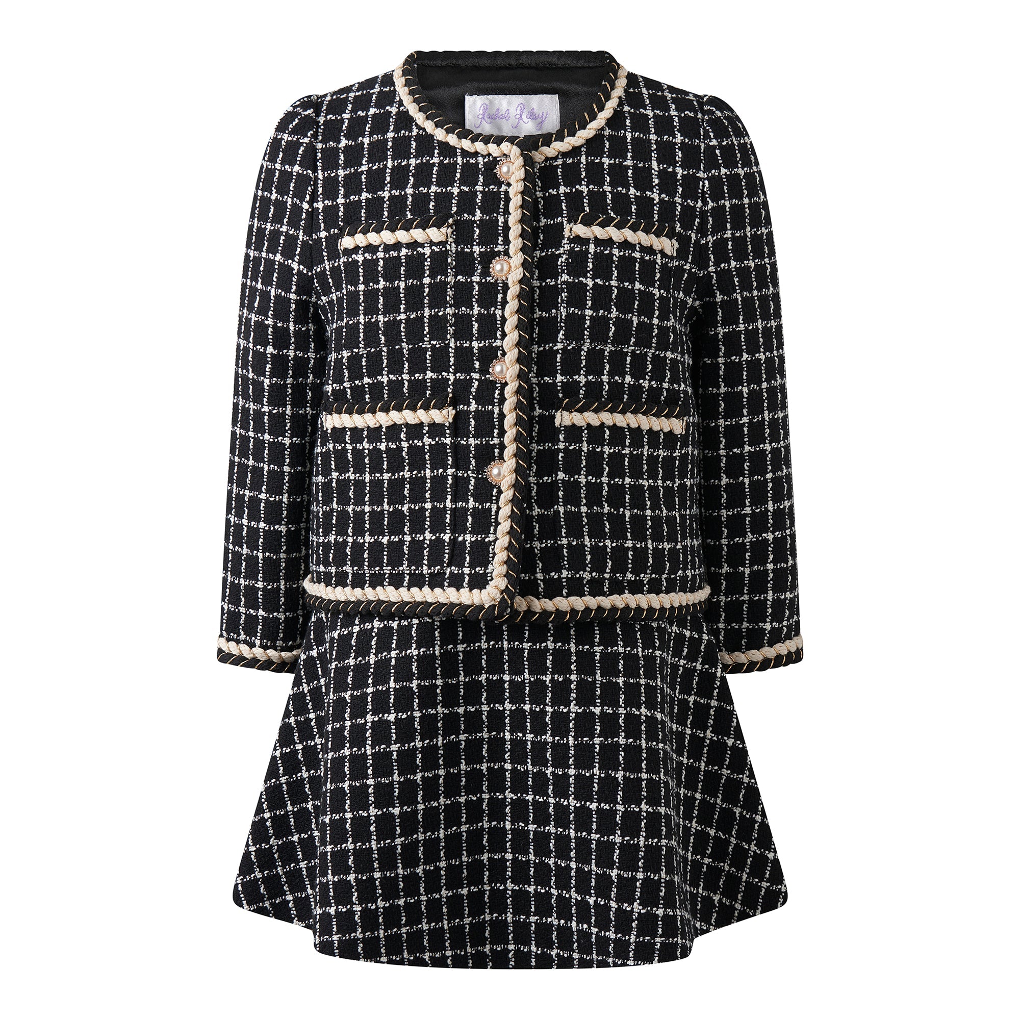 Black & Ivory Tweed Jacket and Skirt Set – Rachel Riley US