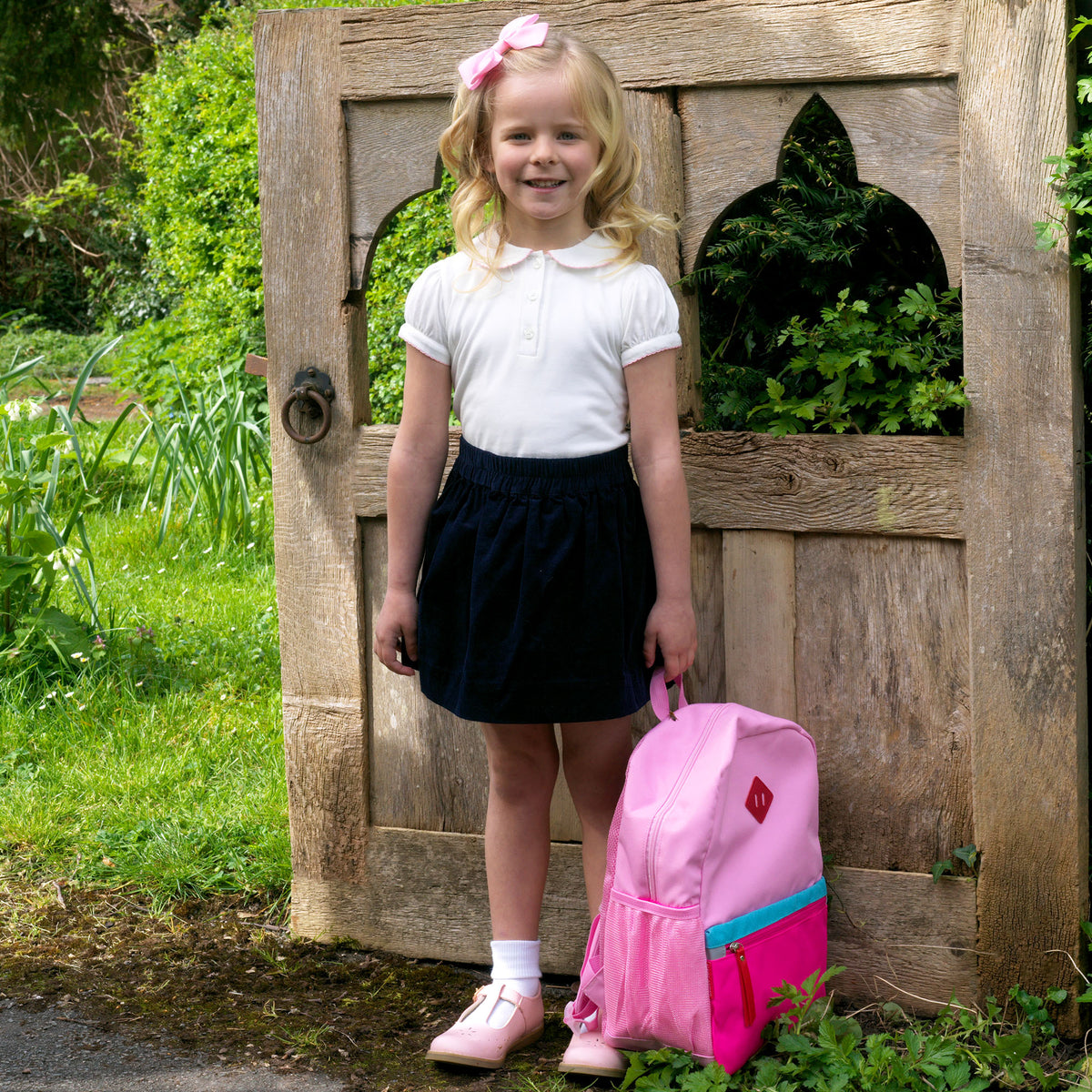 Pink Picot Trim Polo Rachel Riley US