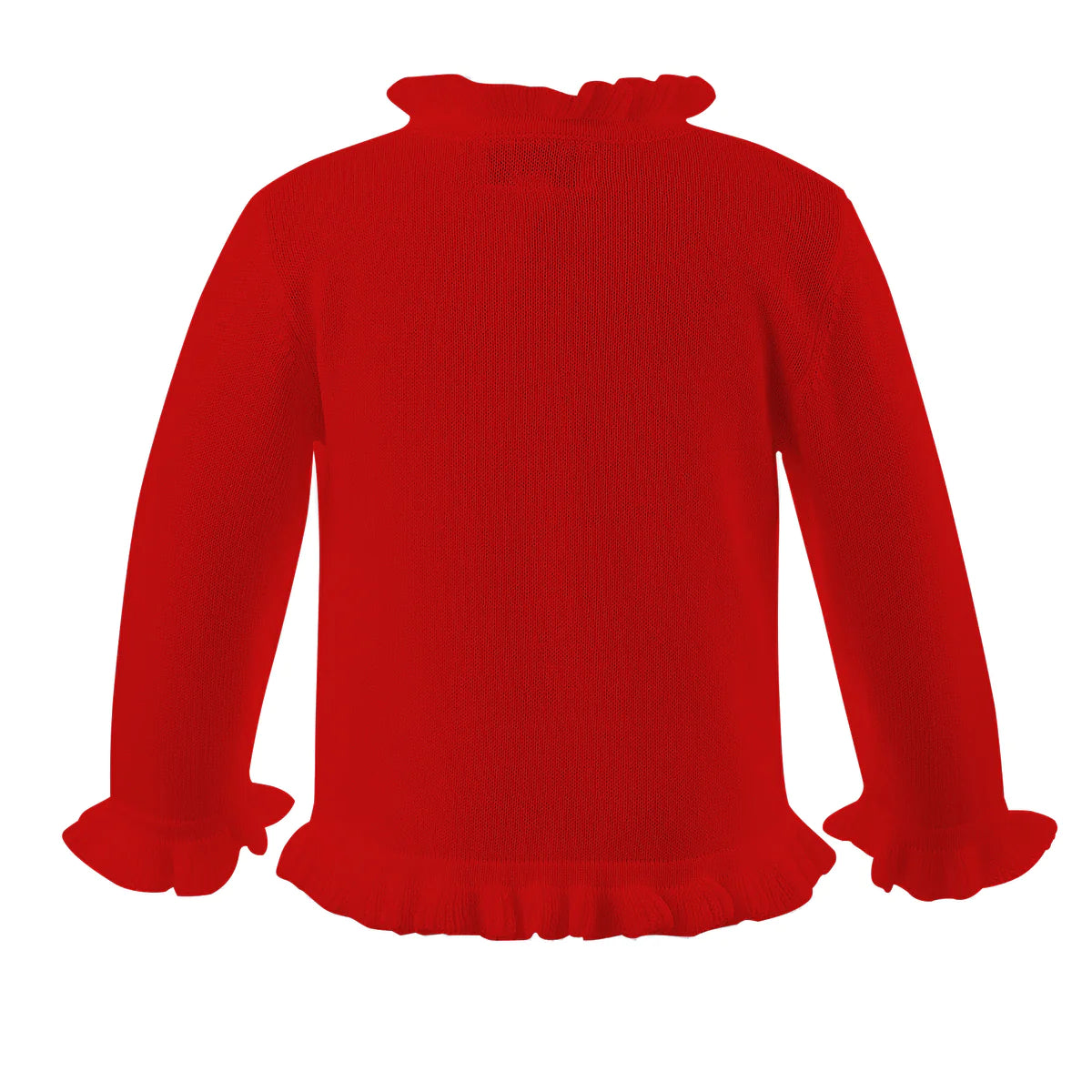 Baby Red Frill Cardigan Rachel Riley US