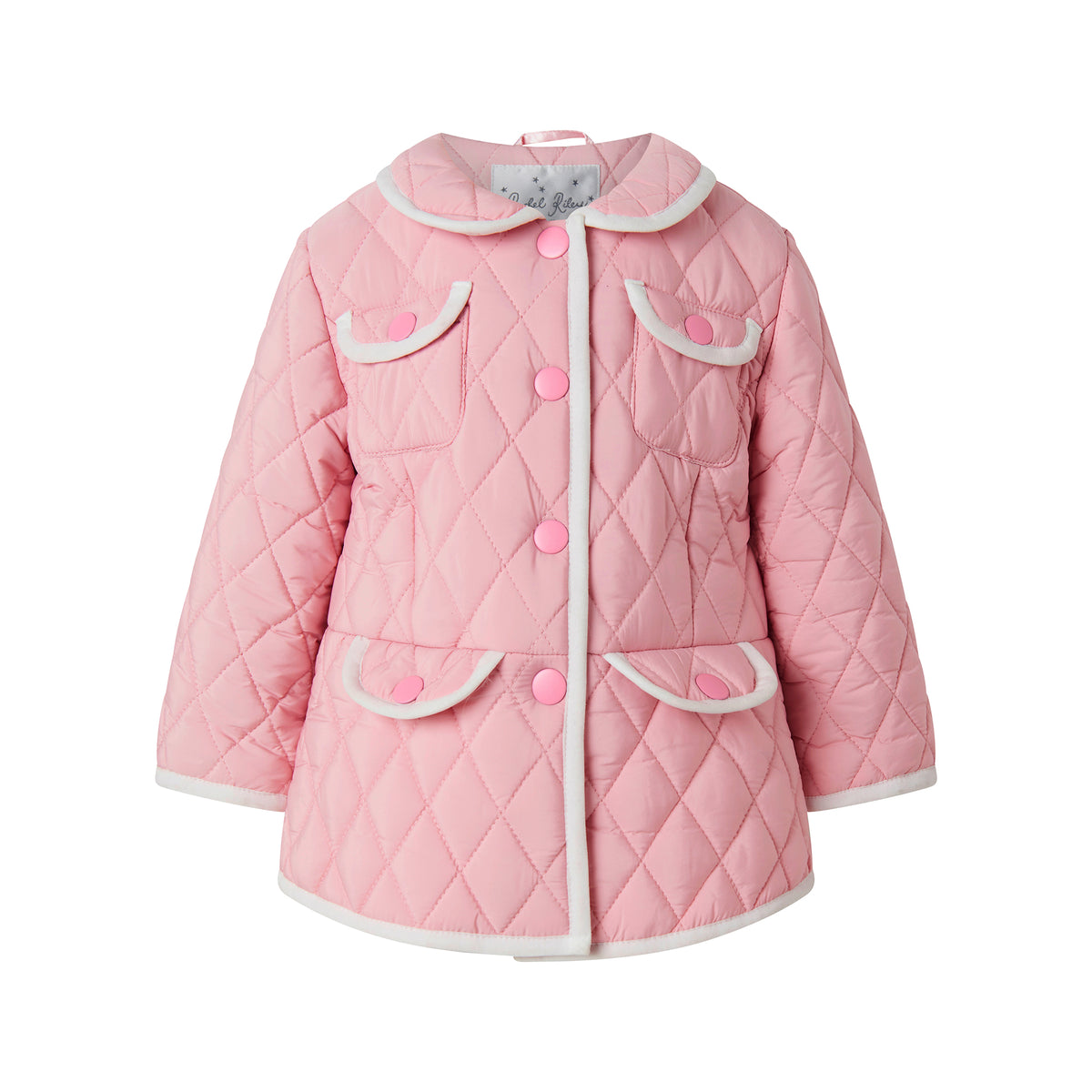 Pink Two-Tone Quilted Jacket Rachel Riley US