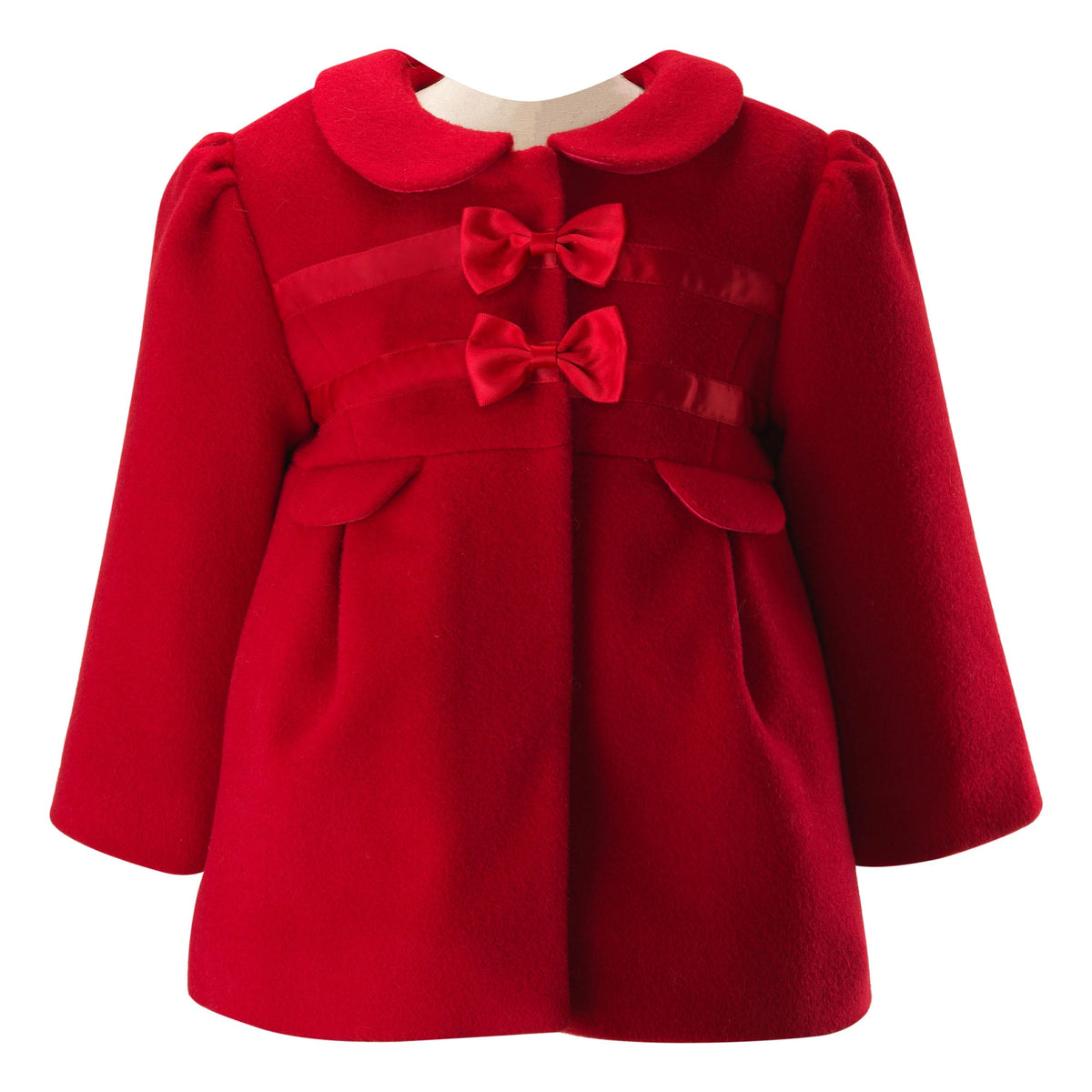 Red Bow Trim Coat Rachel Riley US