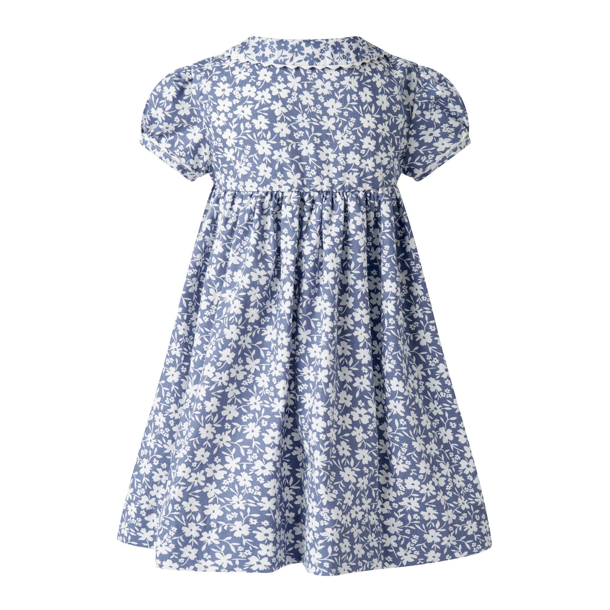 Blue Floral Button-Front Dress & Bloomers Rachel Riley US