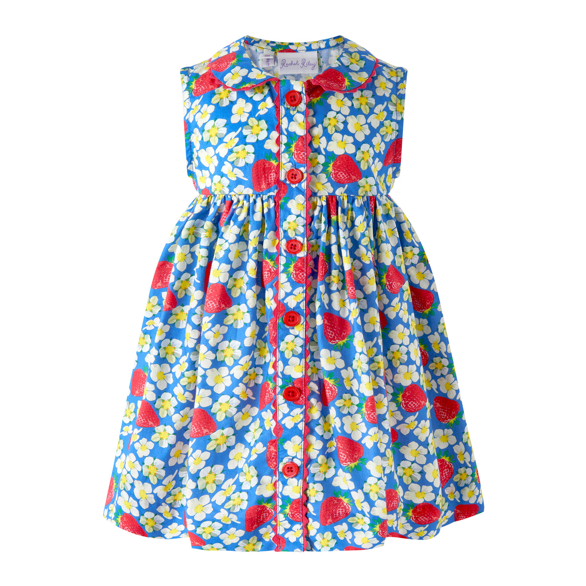 Strawberry Blossom Button-front Dress and Bloomers Rachel Riley US