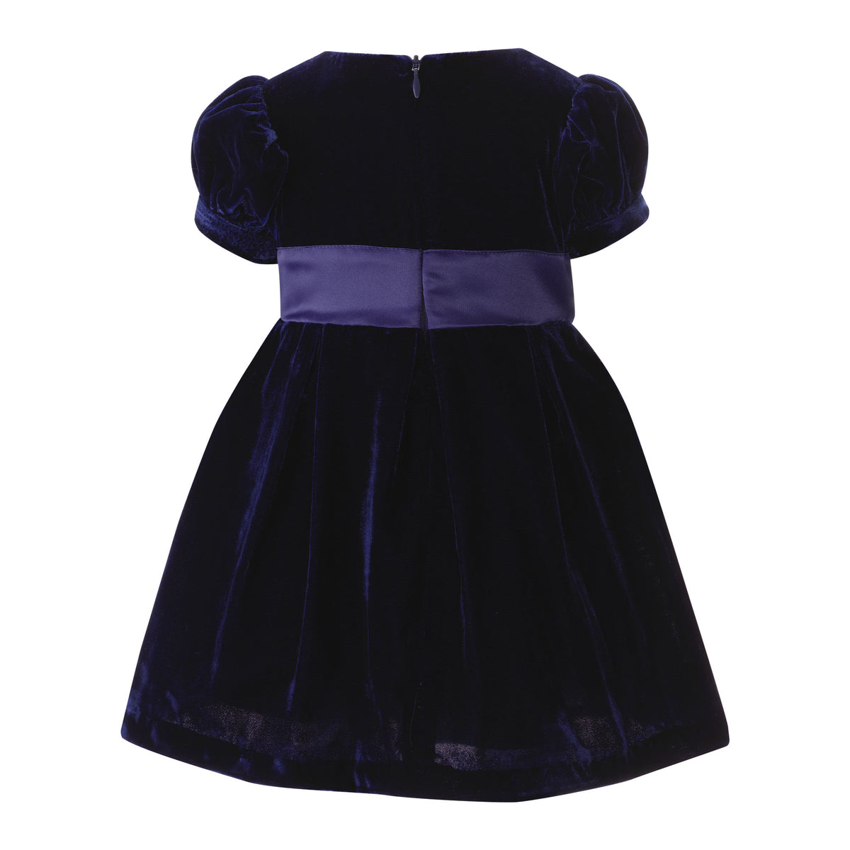 Baby Crushed Velvet Bow Dress Rachel Riley US