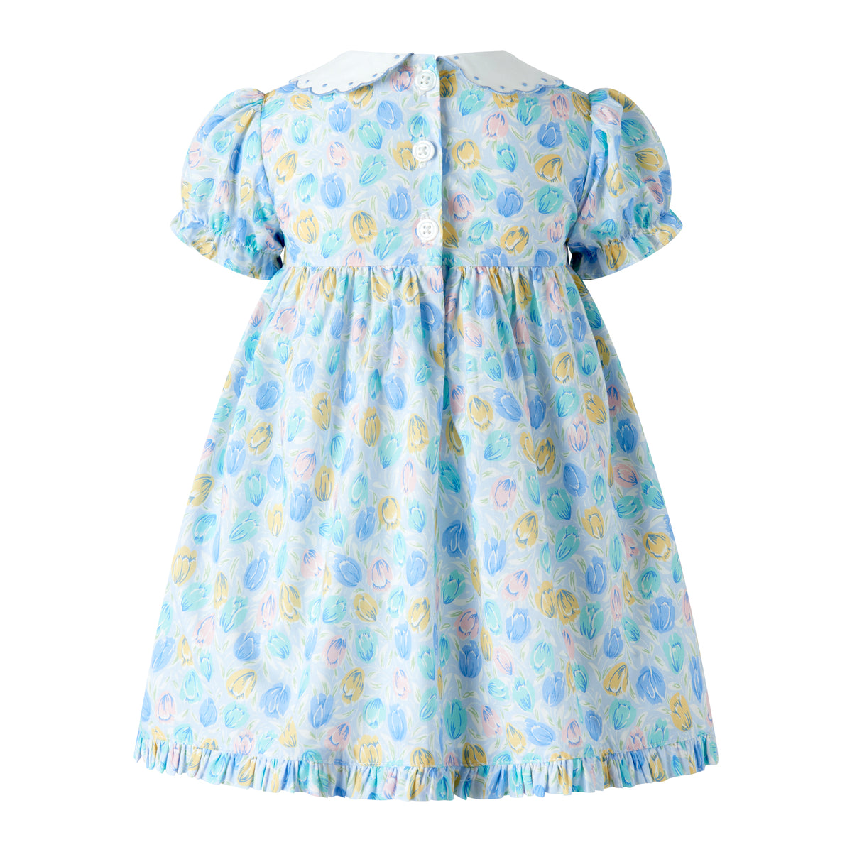 Blue Scalloped Collar Tulip Dress and Bloomers Rachel Riley US