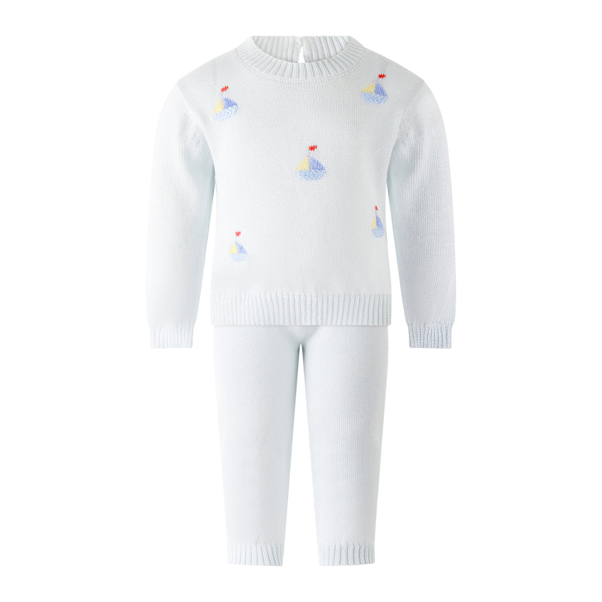 Pima Crochet Sailboat Knit Set