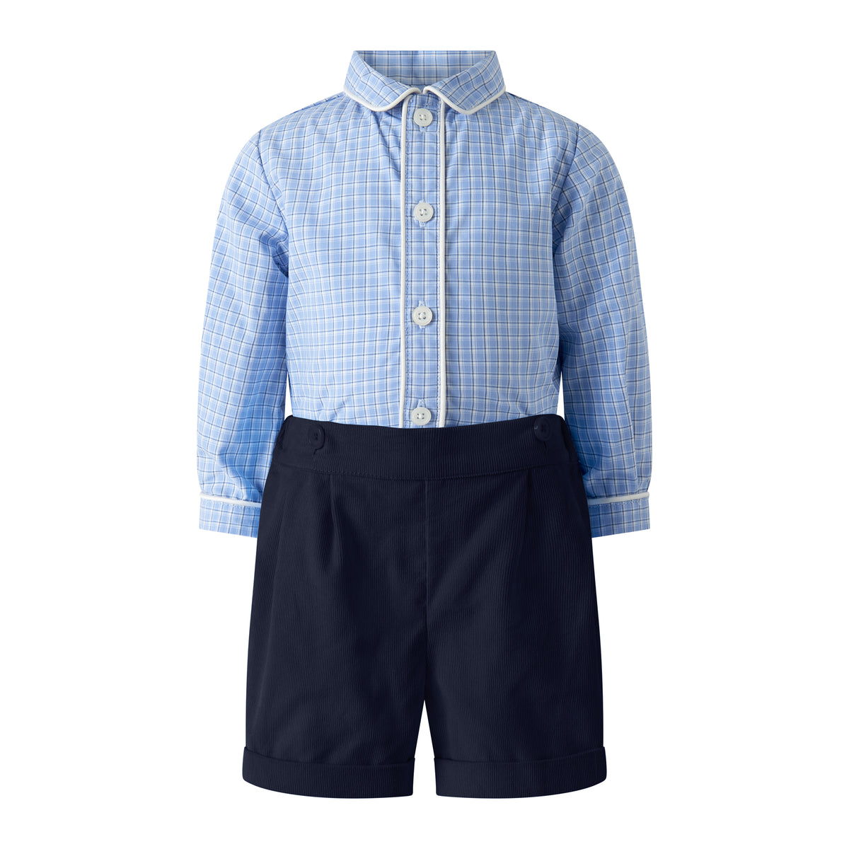 Check Shirt & Short Set Rachel Riley US