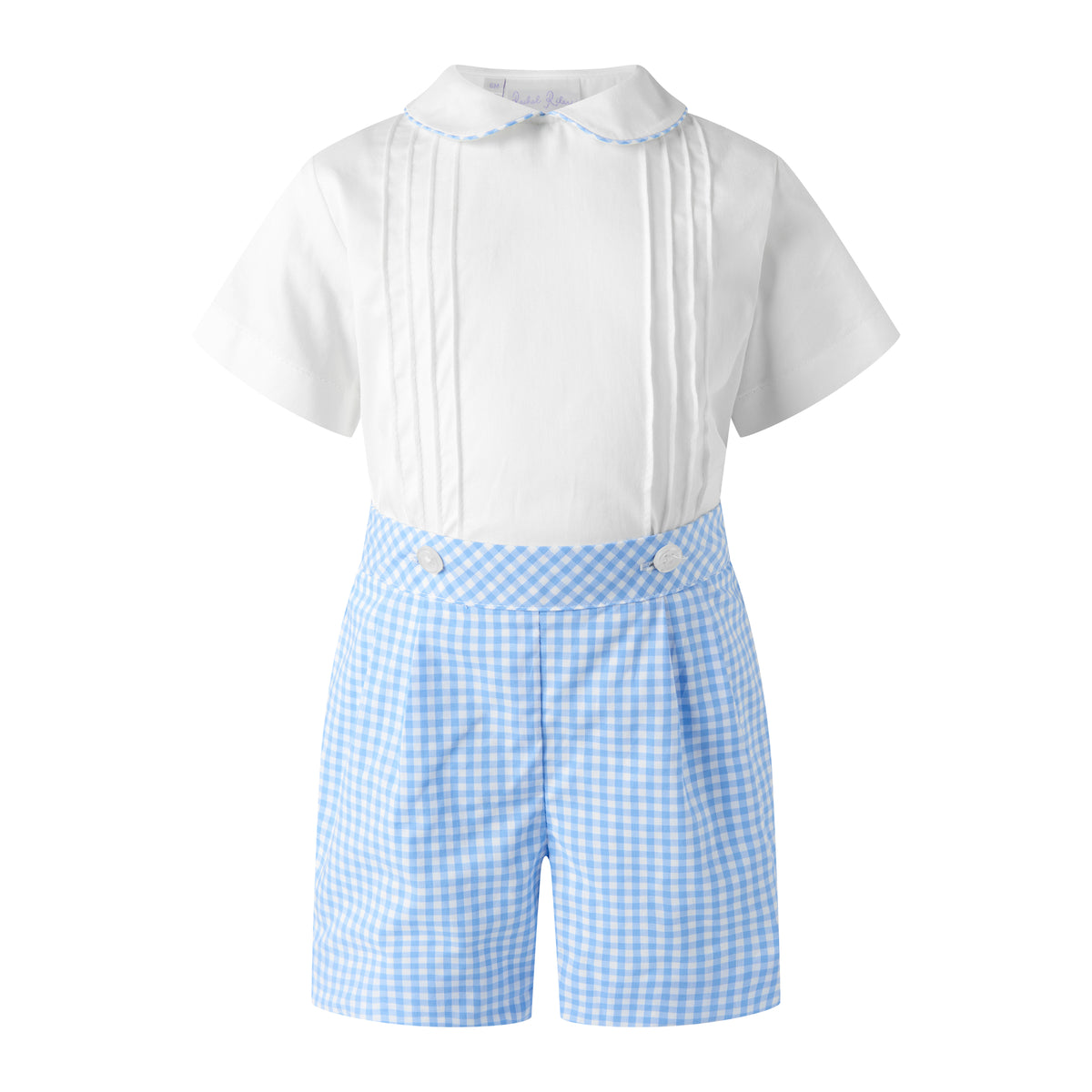 Gingham Romper Short Set Rachel Riley US