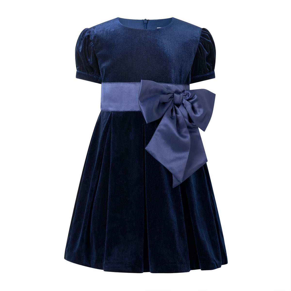 Crushed Velvet Bow Dress
