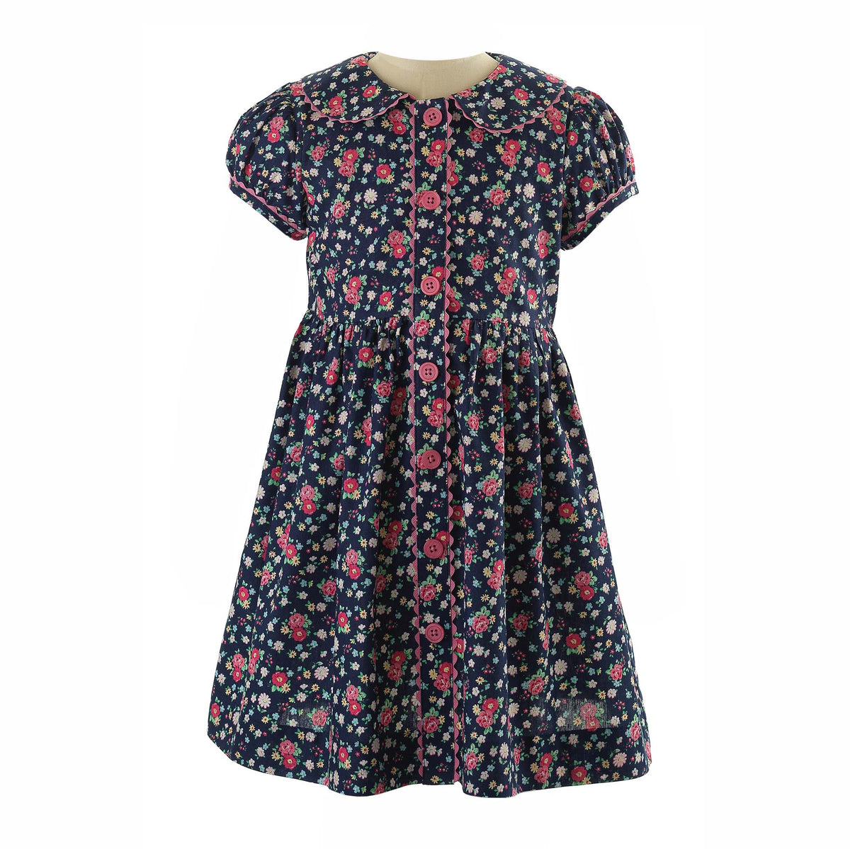 Floral Button-Front Dress Rachel Riley US