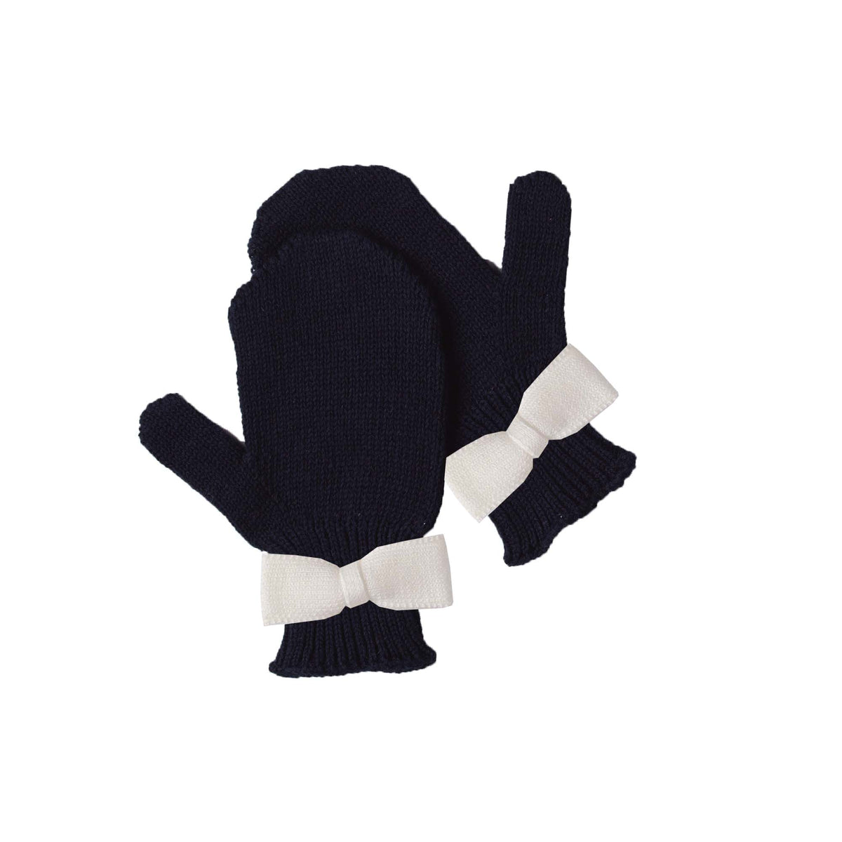 Navy Bow Mittens Rachel Riley US