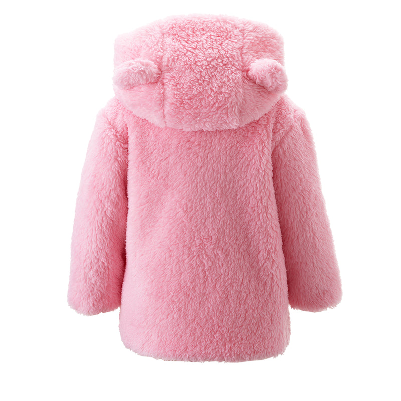 Pink Teddy Faux Fur Jacket Rachel Riley