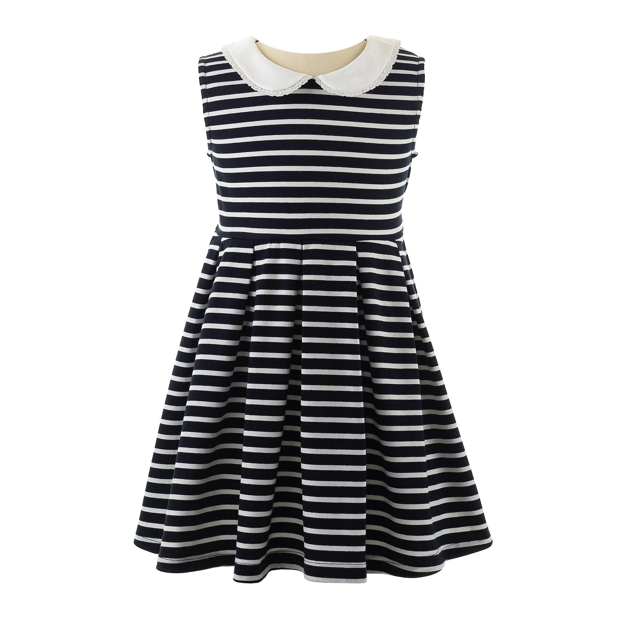 Navy Breton Stripe Jersey Dress Rachel Riley US Navy Breton Stripe Jersey Dress Rachel Riley US