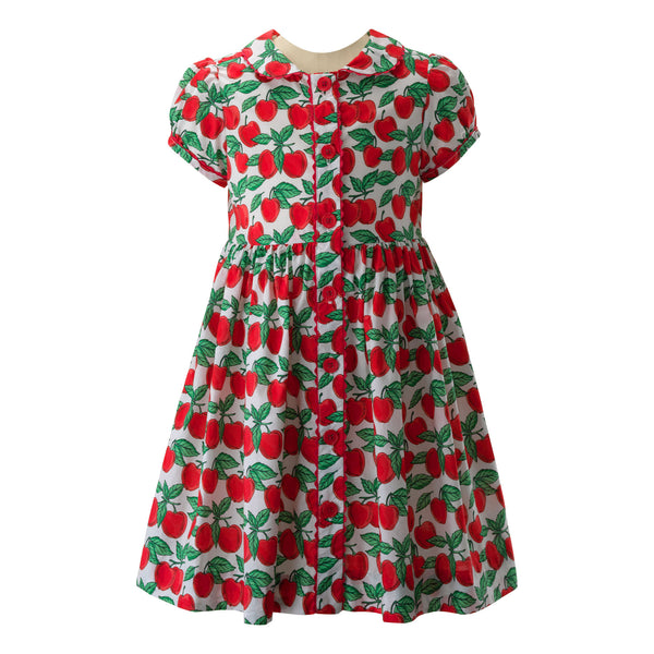 Cherry Button-Front Dress
