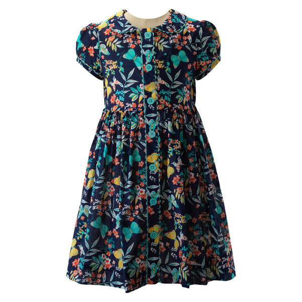 Butterfly Bloom Button-Front Dress