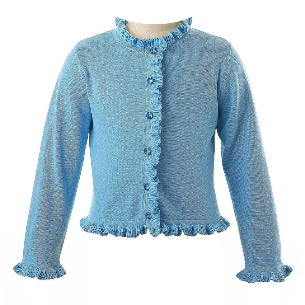 Frill Cardigan, Blue Rachel Riley US
