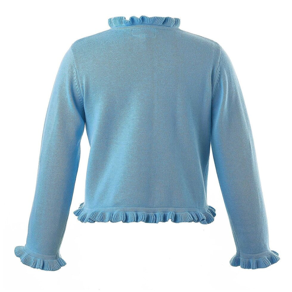 Frill Cardigan, Blue Rachel Riley US