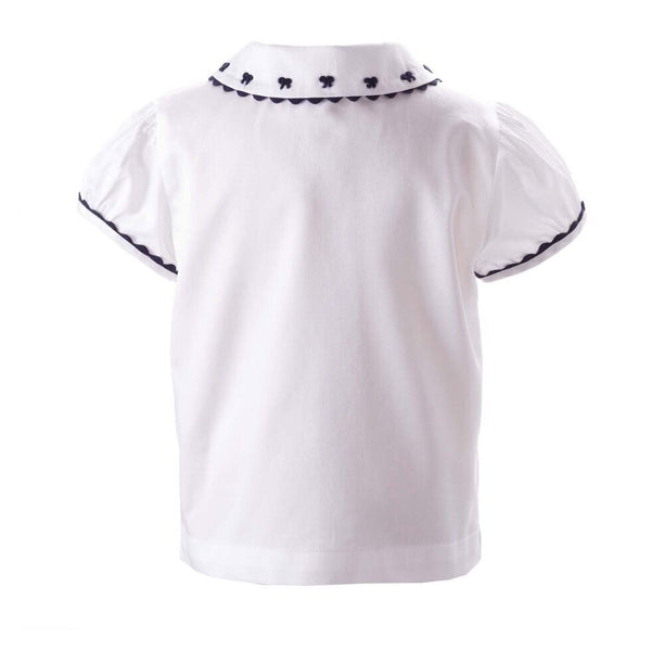 Bow Embroidered Blouse