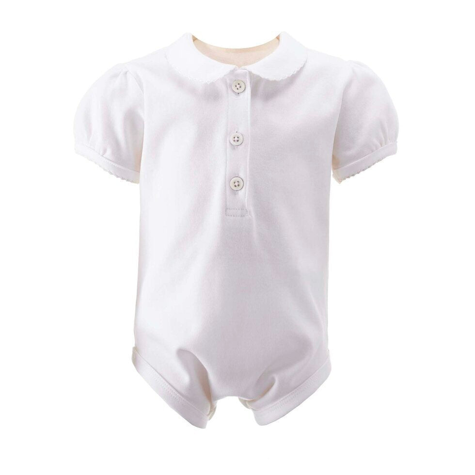 Ivory Picot Trim Bodysuit Rachel Riley US
