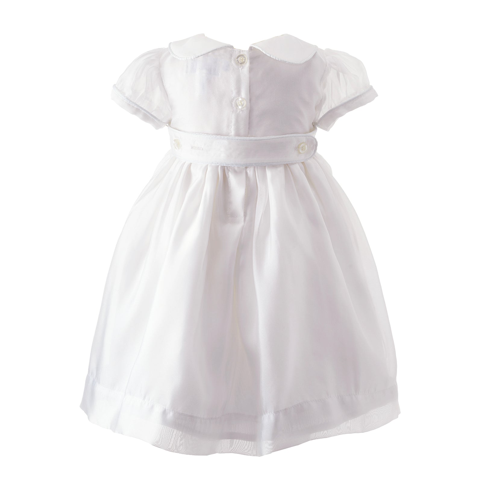 pintuck organza mini dress Rachel Riley Girls' Organza Pintuck Dress - Baby - White