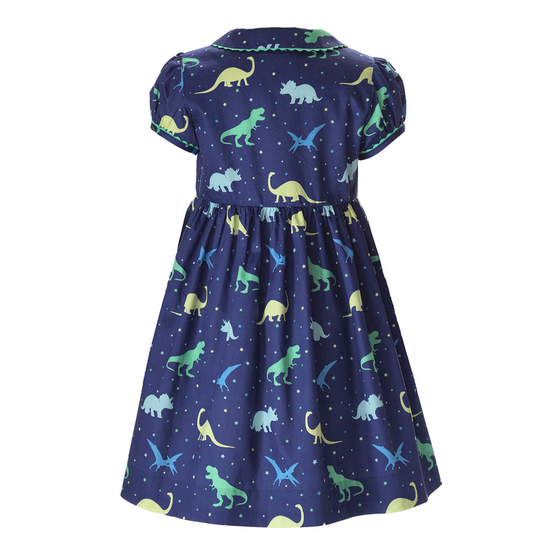 Dinosaur Button-Front Dress Rachel Riley