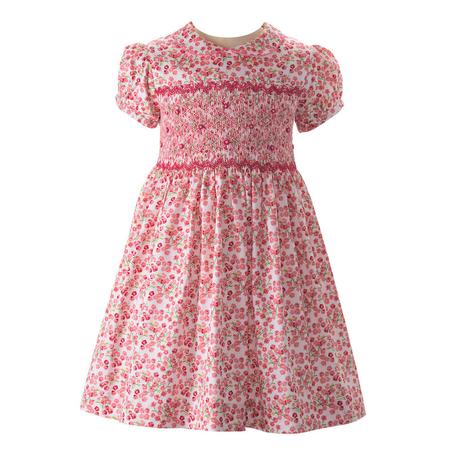 green emerald velvet dress Frills and Fall Smocked Dress, Yellow – Stitchy Fish main image 0