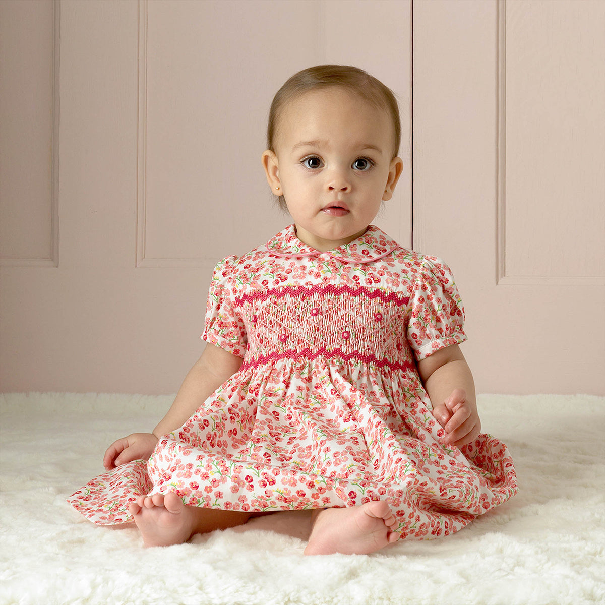Forget-me-not Smocked Dress & Bloomers Rachel Riley US