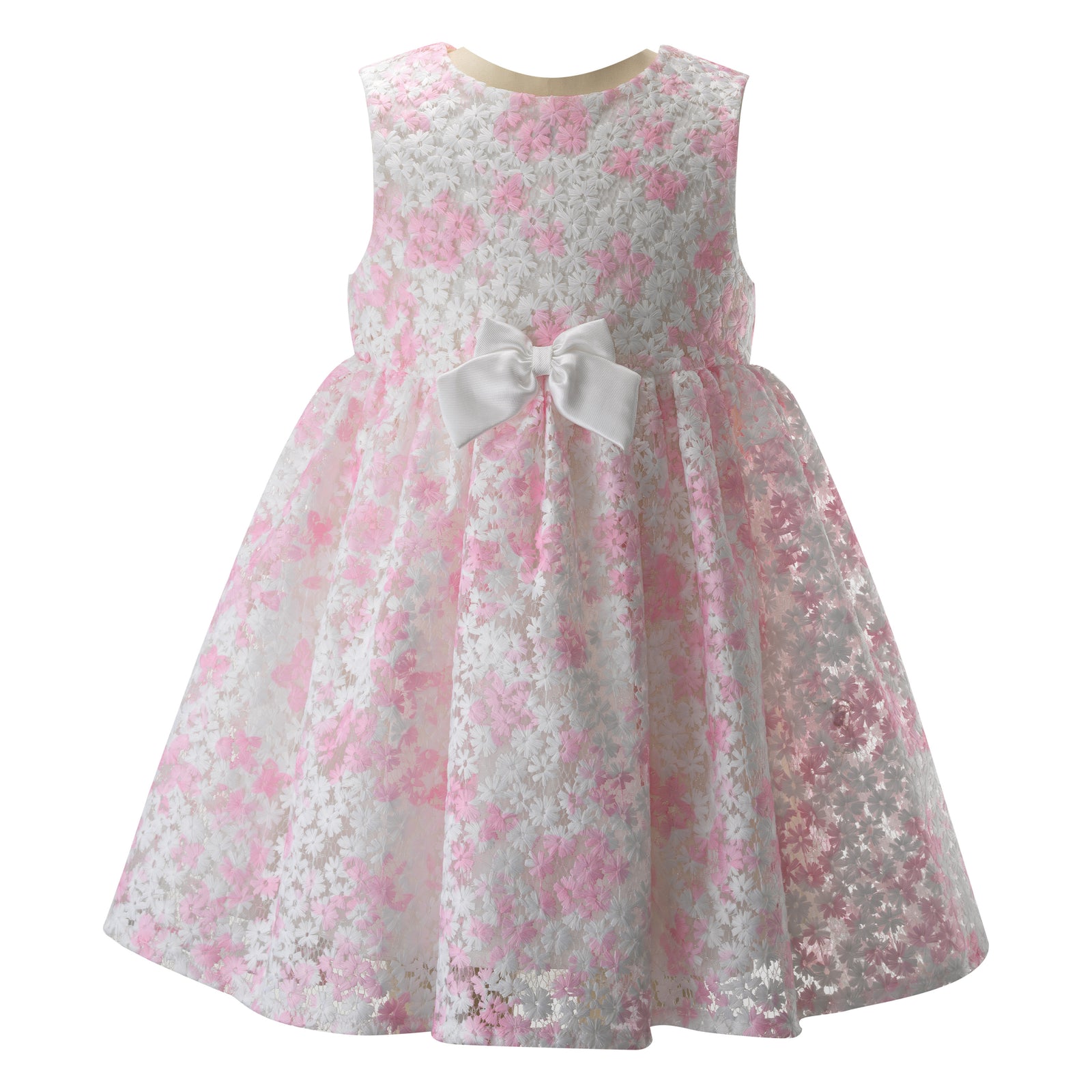Rachel Riley Blossom Organza Party Dress | Pink | 7Y | Satin | Kids
