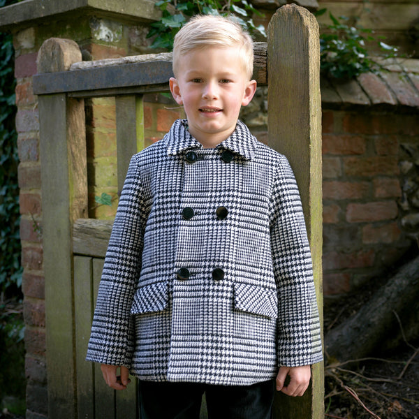 Houndstooth Double Breasted Coat Rachel Riley US