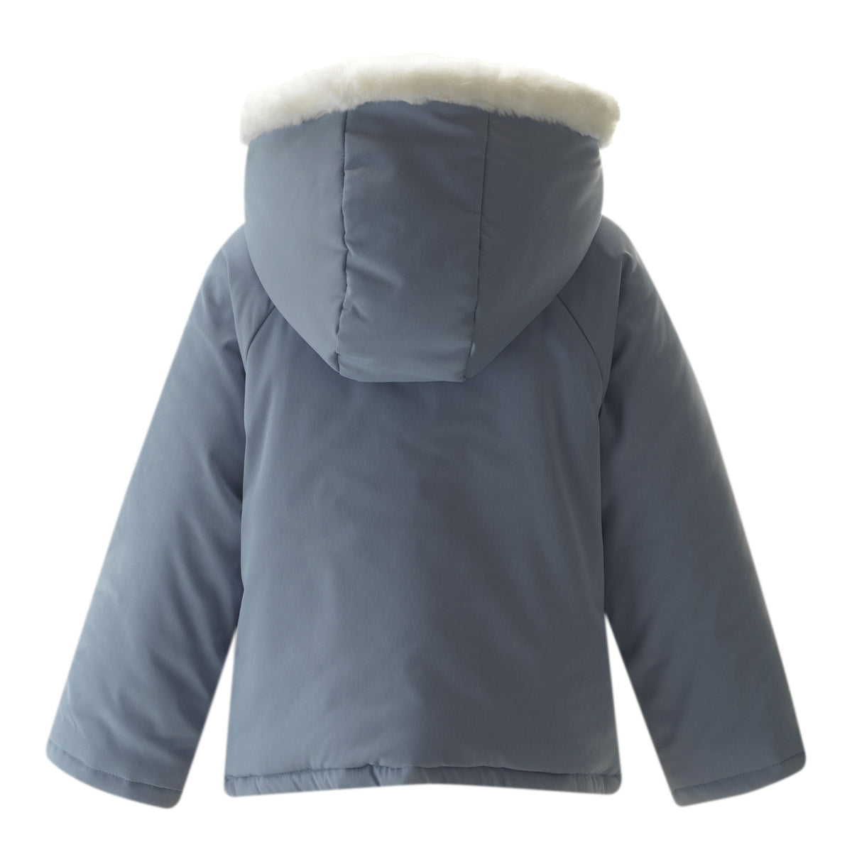 Blue Faux Fur Trim Coat Rachel Riley US