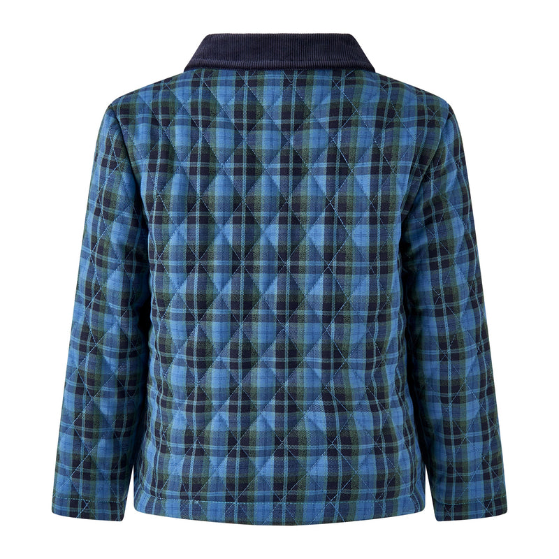 Blue Check Quilted Jacket