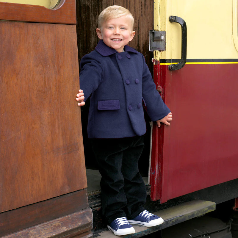 Navy Double Breasted Coat