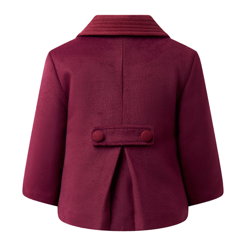 Burgundy Double Breasted Coat Rachel Riley US