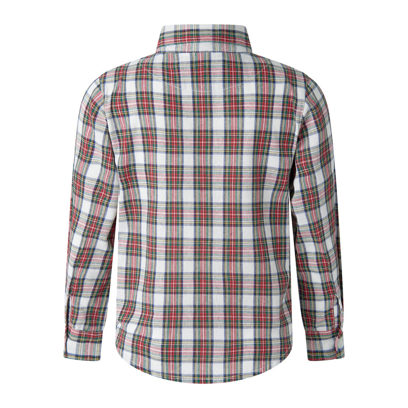 Ivory Tartan Shirt Rachel Riley US