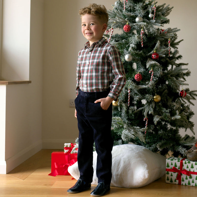 Ivory Tartan Shirt Rachel Riley US