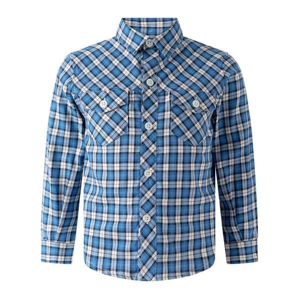 Blue Mini Check Shirt