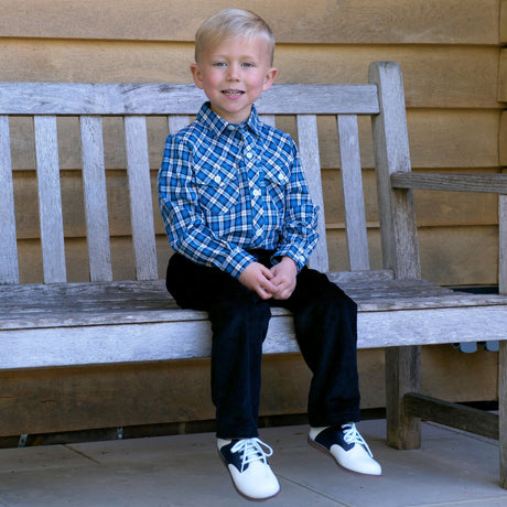 Blue Mini Check Shirt Rachel Riley US