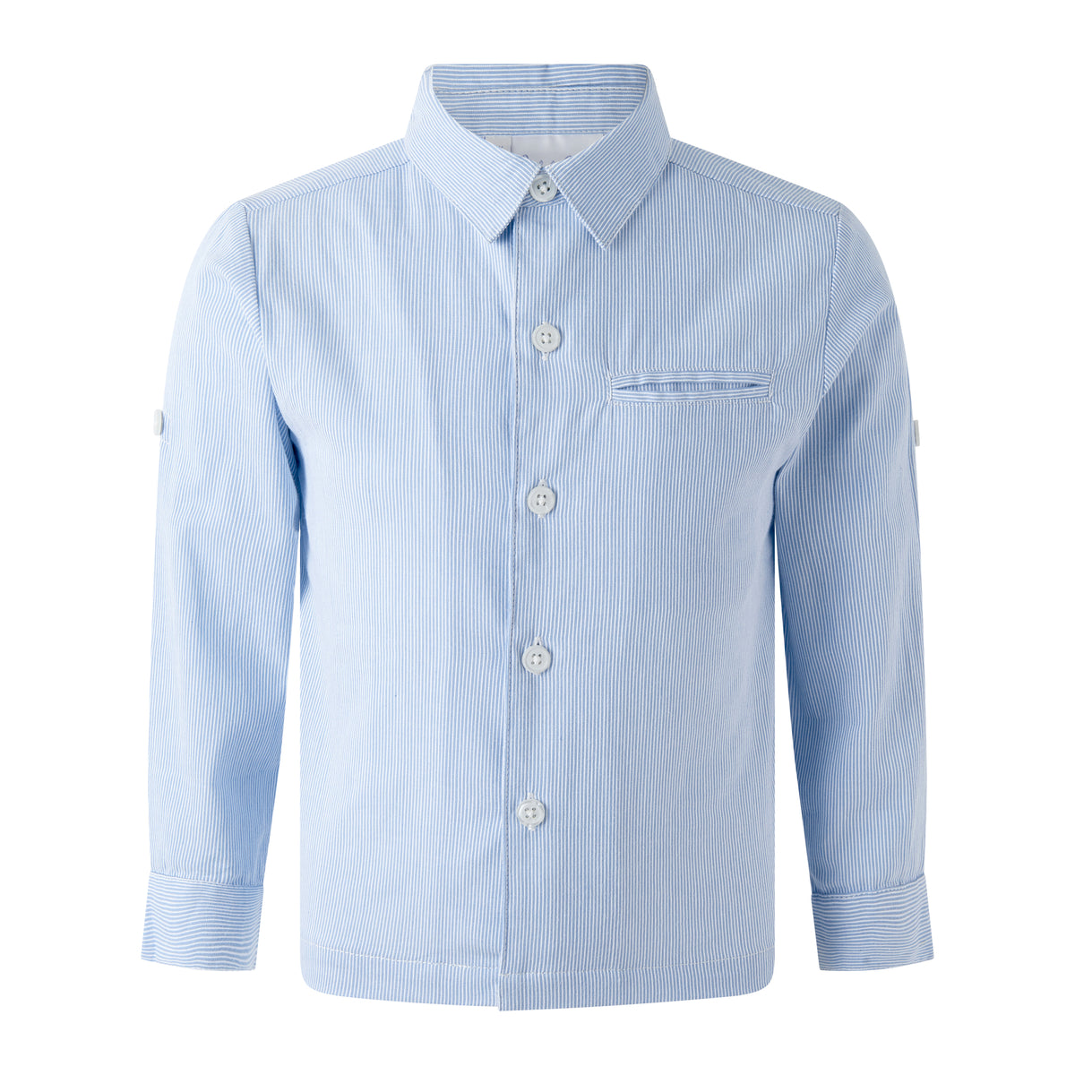 Blue Stripe Turn-up Shirt Rachel Riley US