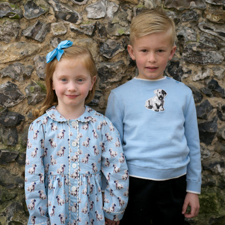 Puppy Button-front Dress Rachel Riley US