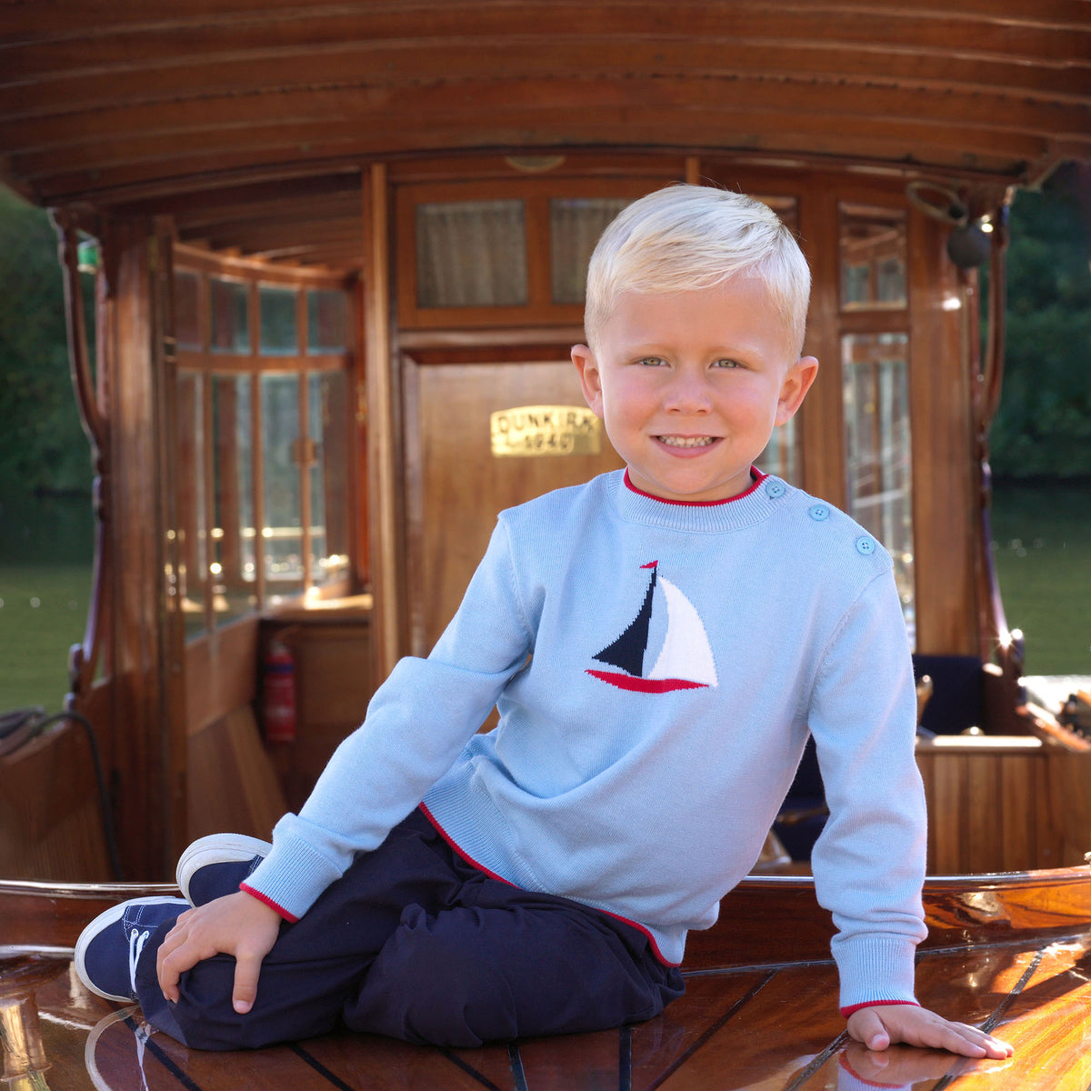 Sailboat Intarsia Sweater Rachel Riley US