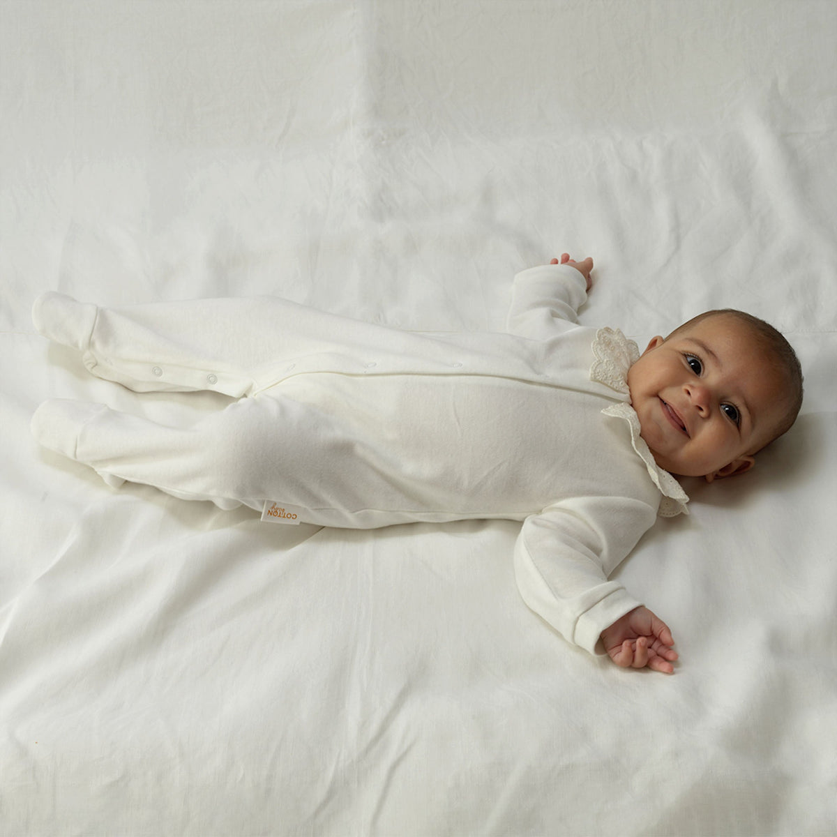 Broderie Collar Babygro Rachel Riley US